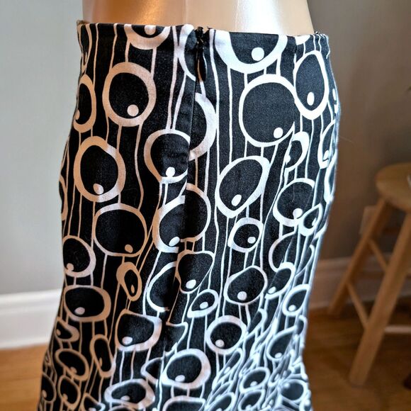 Vintage Y2K Sara Jane Graphic Print Mini Skirt Polka Dot Eyeball Surreal Size 6 - Picture 11 of 11